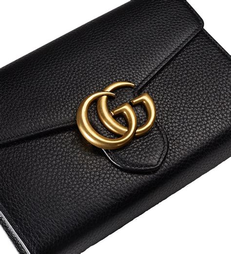 gucci marmont chain wallet|genuine gucci women wallet.